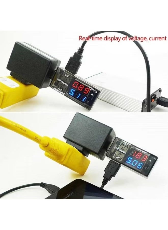 USB Tester, USB Power Meter, USB Current Meter, 3-9V 0-5A Voltage Tester Multimeter, Dual USB Current Voltage Charging Detector. - Image 4